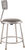 National Public Seating 6418B 33" H Gray Round Heavy Duty Vinyl Padded Steel Stool with Backrest