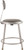 National Public Seating 6418B 33" H Gray Round Heavy Duty Vinyl Padded Steel Stool with Backrest