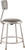 National Public Seating 6418B 33" H Gray Round Heavy Duty Vinyl Padded Steel Stool with Backrest