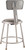National Public Seating 6418B 33" H Gray Round Heavy Duty Vinyl Padded Steel Stool with Backrest