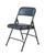 National Public Seating 1204 1200 Series 18.75" W Blue Premium Vinyl Upholstered Folding Chair