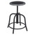 National Public Seating 6810-10 6800 Series 24" H Black Metal Seat and Black Frame Swivel Designer Stool