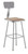 National Public Seating 6330B 45" H Brown Contoured Square Wood Seat Heavy Duty Steel Stool with Gray Backrest