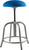 National Public Seating 6825S-02 6800 Series 25" H Cobalt Blue Fabric Padded Seat and Gray Frame Swivel Designer Stool