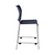 National Public Seating 8804C-11-04 8800 Series 24" H Blue Polypropylene Seat and Chrome Frame Cafetorium Bar Stool with Back