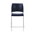 National Public Seating 8804C-11-04 8800 Series 24" H Blue Polypropylene Seat and Chrome Frame Cafetorium Bar Stool with Back