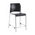 National Public Seating 8820C-11-20 8800 Series 24" H Charcoal Polypropylene Seat and Chrome Frame Cafetorium Bar Stool with Back
