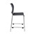 National Public Seating 8820C-11-20 8800 Series 24" H Charcoal Polypropylene Seat and Chrome Frame Cafetorium Bar Stool with Back