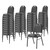 National Public Seating 9210-BT 9200 Series 17.75" W Black Seat and Black Sandtex Frame Premium Stack Chair