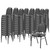 National Public Seating 9210-BT 9200 Series 17.75" W Black Seat and Black Sandtex Frame Premium Stack Chair