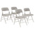 National Public Seating 2302 2300 Series 18.75" W Greystone Deluxe Fabric Upholstered Premium Folding Chair