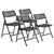 National Public Seating 1410 AirFlex Series 19.75" W Black Polypropylene Premium Folding Chair