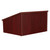National Public Seating 22-MY 22 and 112 Series 23.75" W x 20" D x 13.75" H Mahogany Tabletop Lectern with Oklahoma Sound