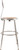 National Public Seating 6218HB 41.5" H Brown Round Wood Seat Heavy Duty Steel Stool with Gray Backrest