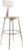 National Public Seating 6218HB 41.5" H Brown Round Wood Seat Heavy Duty Steel Stool with Gray Backrest