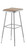 National Public Seating 6330H 38.75" H Brown Contoured Square Metal Seat Gray Frame Heavy Duty Steel Stool