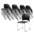 National Public Seating 8710-11-10 8700 Series 20" W Black Vinyl Cafetorium Padded Chair