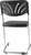 National Public Seating 6618B 6600 Series 31.75" H Black Rounded Square Polypropylene Seat Chrome Plated Frame Elephant Z-Stool with Backrest