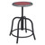 National Public Seating 6818-10 6800 Series 24" H Burgundy Metal Seat and Black Frame Swivel Designer Stool