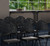 National Public Seating 1110 1100 Series 18.5" W Black Plastic Deluxe Fan Back Folding Chair