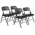 National Public Seating 1310 1300 Series 18.75" W Black Premium Vinyl Upholstered Folding Chair
