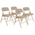 National Public Seating 2201 2200 Series 18.75" W Beige Deluxe Fabric Upholstered Folding Chair