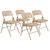 National Public Seating 1201 1200 Series 18.75" W Beige Premium Vinyl Upholstered Folding Chair