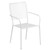 Flash Furniture CO-35SQ-02CHR2-WH-GG 35.5" Dia. White Steel Square Table with 2 Square Back Chairs Patio Table Set