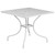 Flash Furniture CO-35SQ-02CHR2-WH-GG 35.5" Dia. White Steel Square Table with 2 Square Back Chairs Patio Table Set