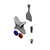 T&S Brass 002521-45KNS-VR 0.68" Long 4-Arm Handle Kit