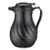 Winco VSW-42K 42 Oz. Double Wall Insulated Black Plastic Push Button Swirl Beverage Server
