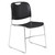 National Public Seating 8510 8500 Series 19.75" W Black Ultra-Compact Plastic Stack Chair