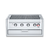 Crown Verity IBI30-GO-NG Infinite Series Natural Gas 35.24" W 4 Burners Stainless Steel Built-In Outdoor Charbroiler Grill - 60,500 BTU