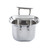 TableCraft Products 123514 5 7/8" x 5 1/4" x 4" 1 1/4 Qt. Sixth Size With Handles Induction Aluminum Core Mirror Finish Tri-Ply Serving Pan