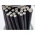 TableCraft Products 100132 7 3/4" L 6mm Thick Unwrapped Paper Solid Black Straws