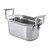 TableCraft Products 123512 9" x 5 1/4" x 4" 2 Qt. Quarter Size With Handles Induction Aluminum Core Mirror Finish Tri-Ply Serving Pan