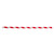TableCraft Products 100125 7 3/4" L 6mm Thick Individually Wrapped Paper Red Striped Straws