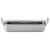 TableCraft Products 123506 18 1/2" x 5 1/4" x 4" D 4 1/2 Qt. Half Long Size With Handles Induction Aluminum Core Mirror Finish Tri-Ply Serving Pan