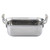 TableCraft Products 123510 11" x 5 7/8" x 4" 3 Qt. Third Size With Handles Induction Aluminum Core Mirror Finish Tri-Ply Serving Pan
