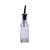 TableCraft Products 60125 6 Oz. Clear Glass Bottle With Stainless Steel Pourer Prima Oil & Vinegar Bottle