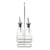 TableCraft Products 60125 6 Oz. Clear Glass Bottle With Stainless Steel Pourer Prima Oil & Vinegar Bottle