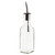 TableCraft Products 60125 6 Oz. Clear Glass Bottle With Stainless Steel Pourer Prima Oil & Vinegar Bottle