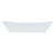 TableCraft Products 12350002 8 1/2" W x 5 3/4" D x 1 7/8" H Large Rectangular Melamine White Better Burger Collection Fry Tray