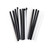 TableCraft Products 700107 7 3/4" L 8mm Thick Individually Wrapped PLA Black Straws - 300/Pack