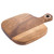 TableCraft Products 123480 5 1/2" W x 6" D x 1/2" H 2 1/4" L Handle Brushed Nickel Eyelet Acacia Wood Bread Board