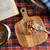 TableCraft Products 123480 5 1/2" W x 6" D x 1/2" H 2 1/4" L Handle Brushed Nickel Eyelet Acacia Wood Bread Board