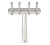 Micro Matic HAVANA4-C 16.25" W x 17" H Chrome Finish (4) Stainless Steel Faucets Glycol-Cooled Countertop Havana Draft Beer Tower
