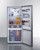 Summit FFBF174SSIM 16.1 Cu. Ft. Silver Cabinet Stainless Steel 1-Section Bottom Mount Refrigerator-Freezer with Ice Maker - 115 Volts