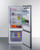 Summit FFBF154SS 15.1 Cu. Ft. Black Stainless Steel White Interior 2 Solid Doors Frost-Free Refrigerator-Freezer - 115 Volts