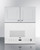 Summit CABWH2412 24" W x 12" H Clean White Seamless Plywood Box 6-Way Adjustable Hinging French Door Wall Cabinet